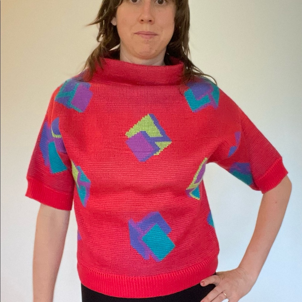 Vintage retro psychedelic shirt sweater. Size small